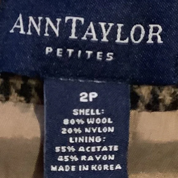 EUC Ann Taylor Petites Brown/Black Skirt  Size:  2P - Picture 7 of 7